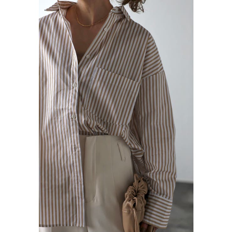 コットンストライプポケットシャツ 77-002474 | BONJOUR SAGAN | 詳細画像28 