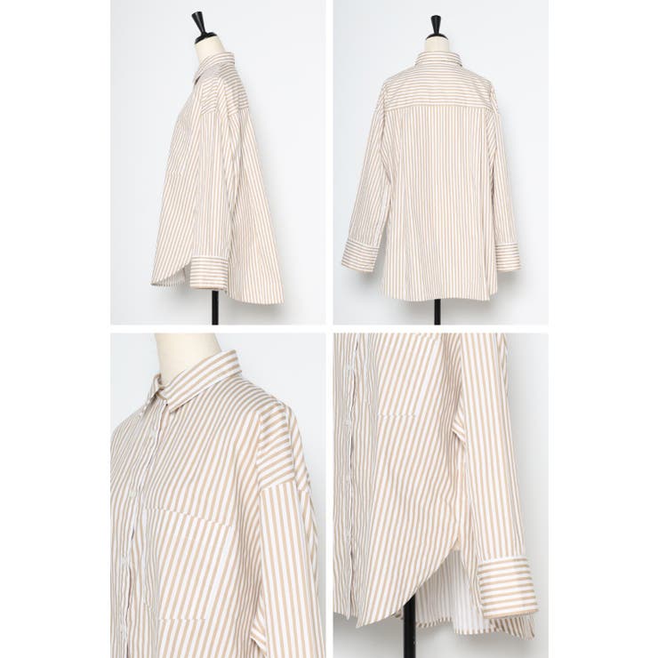 コットンストライプポケットシャツ 77-002474 | BONJOUR SAGAN | 詳細画像30 