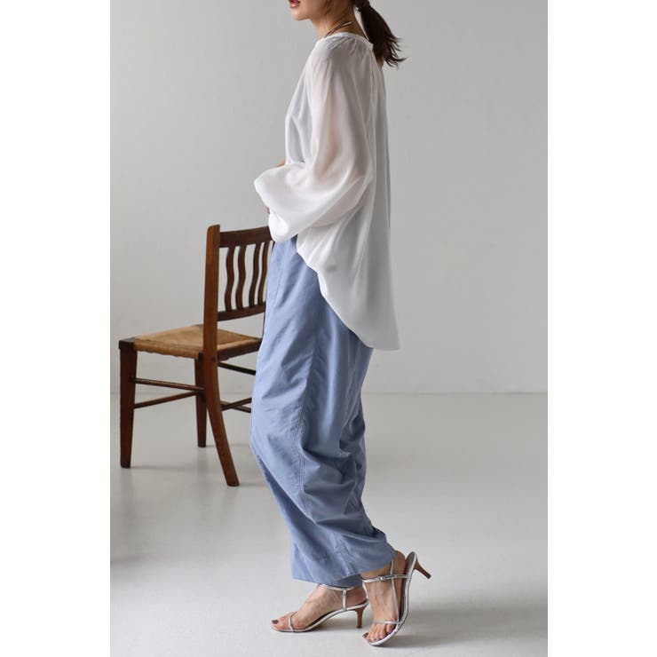 ウエストゴムナイロンボリュームパンツ 77-002837 | BONJOUR SAGAN | 詳細画像7 