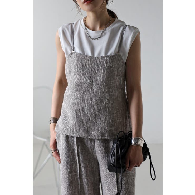 ツイードビスチェ×パンツセットアップ 77-003249 | BONJOUR SAGAN | 詳細画像1 