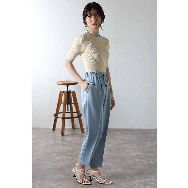 配色デザイン五分袖リブニット 77-003345 | BONJOUR SAGAN | 詳細画像3 