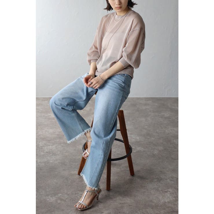 ボリュームスリーブシアーニット 77-003548 | BONJOUR SAGAN | 詳細画像2 