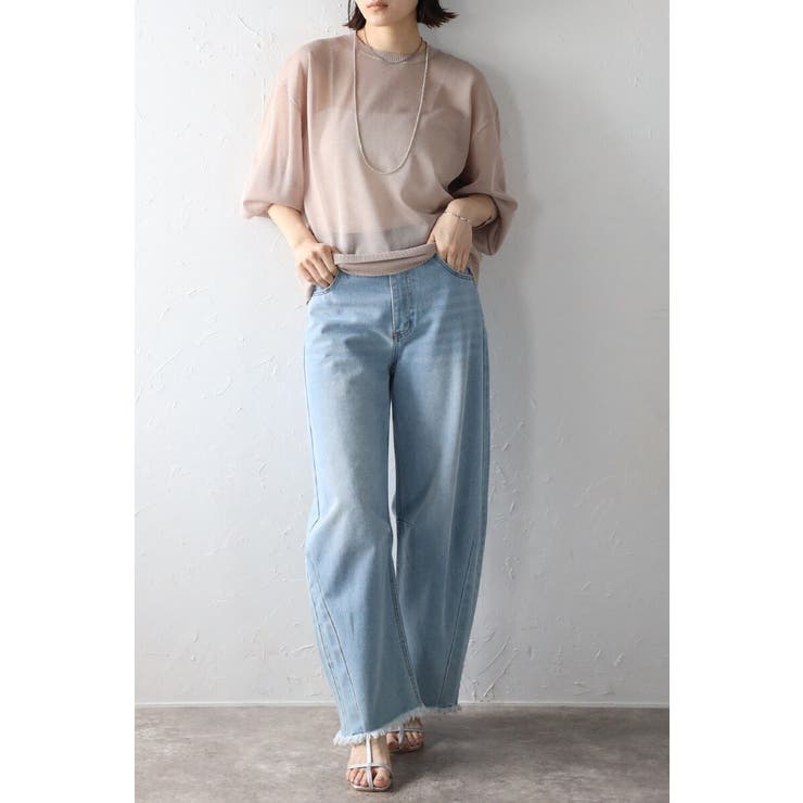 ボリュームスリーブシアーニット 77-003548 | BONJOUR SAGAN | 詳細画像4 