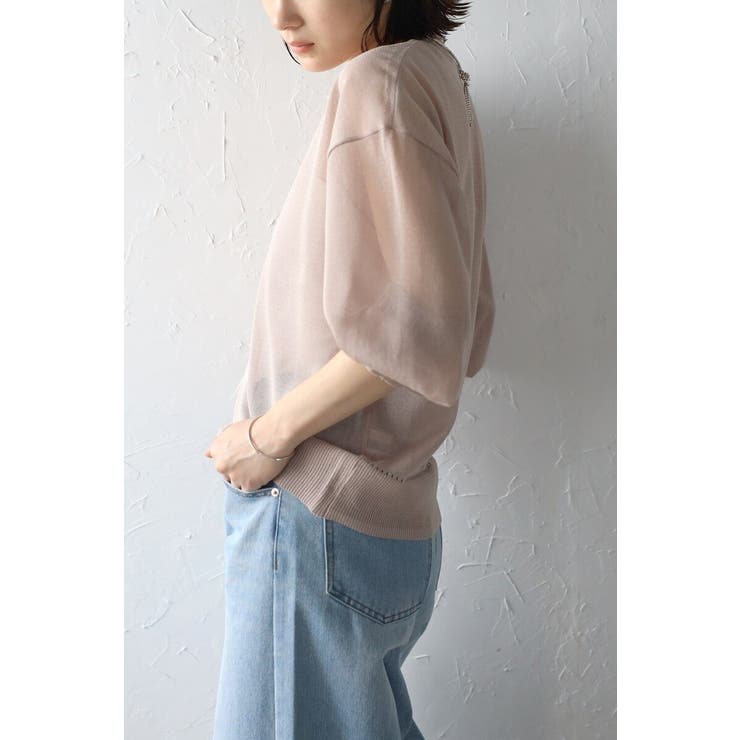 ボリュームスリーブシアーニット 77-003548 | BONJOUR SAGAN | 詳細画像5 