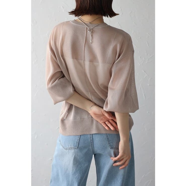 ボリュームスリーブシアーニット 77-003548 | BONJOUR SAGAN | 詳細画像7 