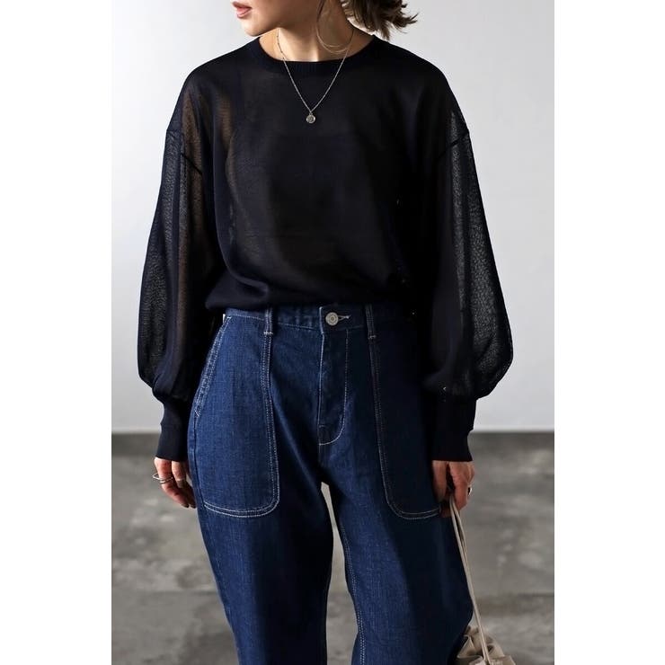 ボリュームスリーブシアーニット 77-003548 | BONJOUR SAGAN | 詳細画像23 