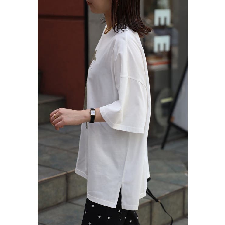 箔プリントビッグシルエットTシャツ 77-003694 | BONJOUR SAGAN | 詳細画像2 