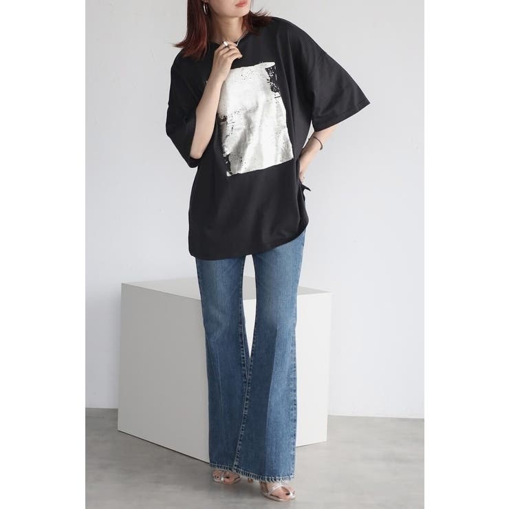 箔プリントビッグシルエットTシャツ 77-003694 | BONJOUR SAGAN | 詳細画像14 