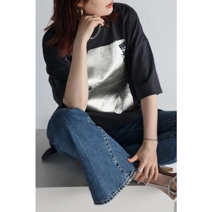 箔プリントビッグシルエットTシャツ 77-003694 | BONJOUR SAGAN | 詳細画像19 