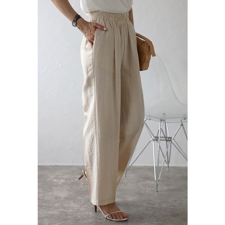 リネン混リラックスワイドパンツ 77-003714 | BONJOUR SAGAN | 詳細画像2 