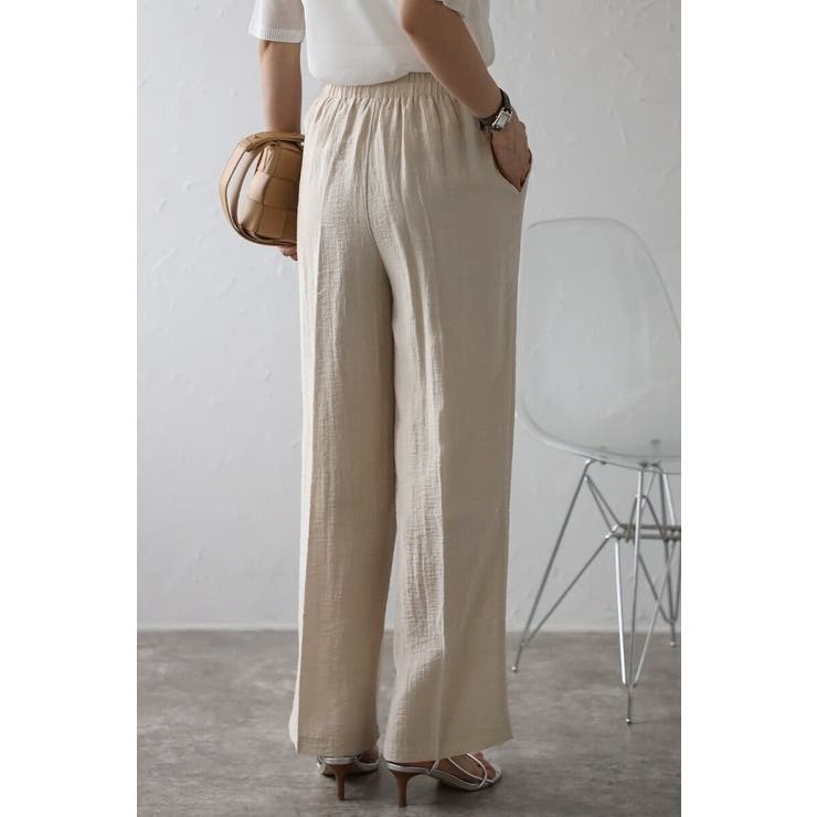 リネン混リラックスワイドパンツ 77-003714 | BONJOUR SAGAN | 詳細画像4 