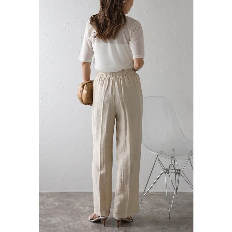 リネン混リラックスワイドパンツ 77-003714 | BONJOUR SAGAN | 詳細画像5 