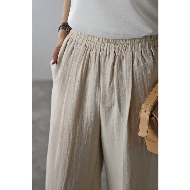 リネン混リラックスワイドパンツ 77-003714 | BONJOUR SAGAN | 詳細画像7 