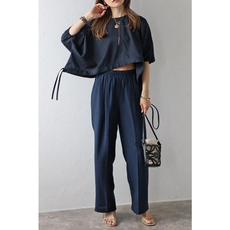 リネン混リラックスワイドパンツ 77-003714 | BONJOUR SAGAN | 詳細画像9 