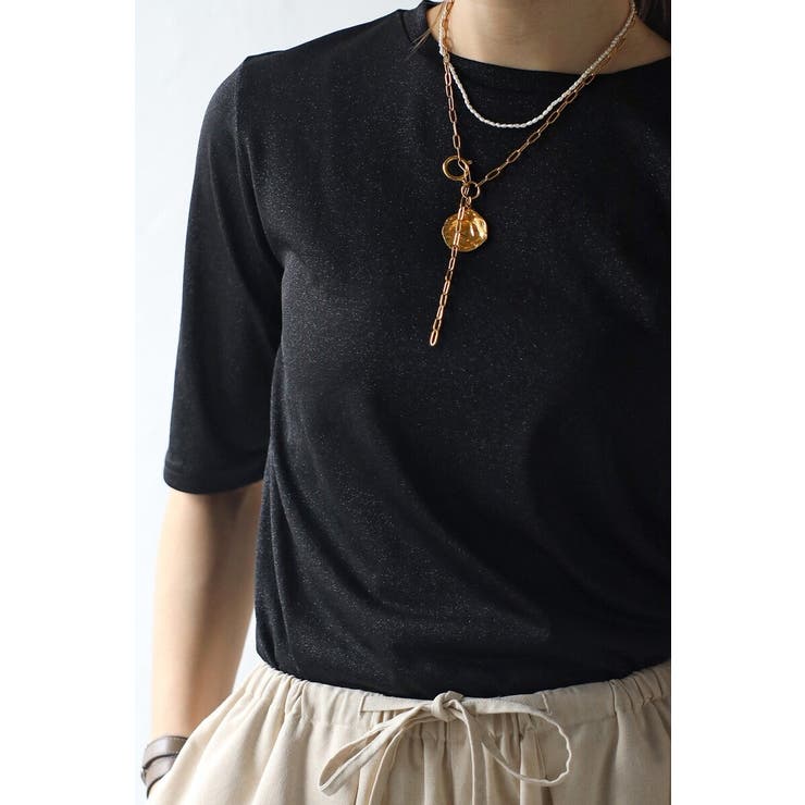 クルーネックラメTシャツ 77-003715 | BONJOUR SAGAN | 詳細画像16 