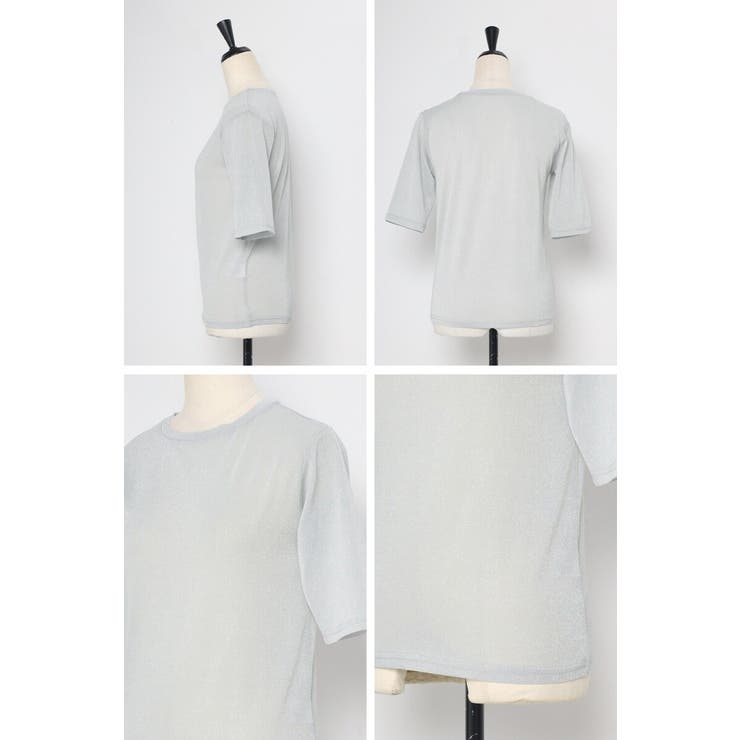 クルーネックラメTシャツ 77-003715 | BONJOUR SAGAN | 詳細画像26 