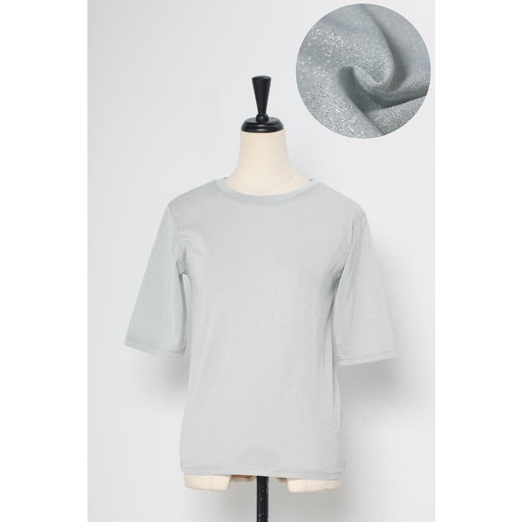 クルーネックラメTシャツ 77-003715 | BONJOUR SAGAN | 詳細画像28 