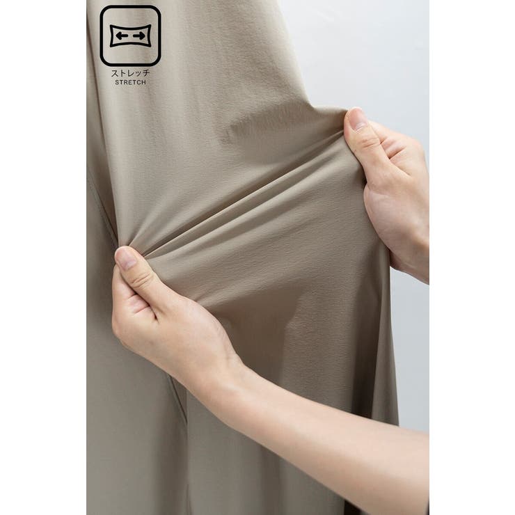 【接触冷感＋UVカット+撥水加工】裾バルーン撥水ノースリワンピ | BONJOUR SAGAN | 詳細画像2 