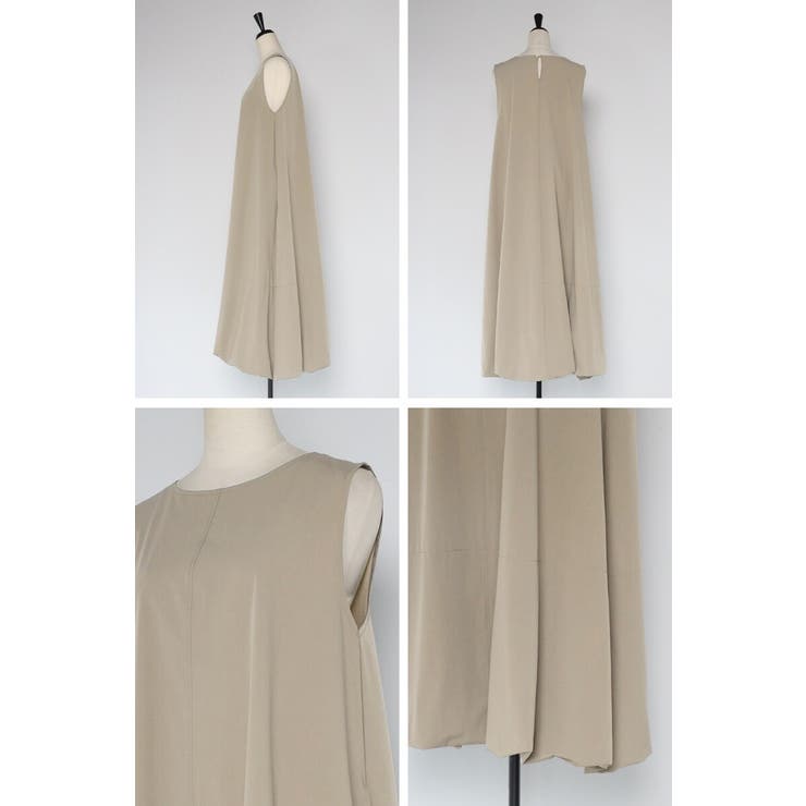 【接触冷感＋UVカット+撥水加工】裾バルーン撥水ノースリワンピ | BONJOUR SAGAN | 詳細画像46 