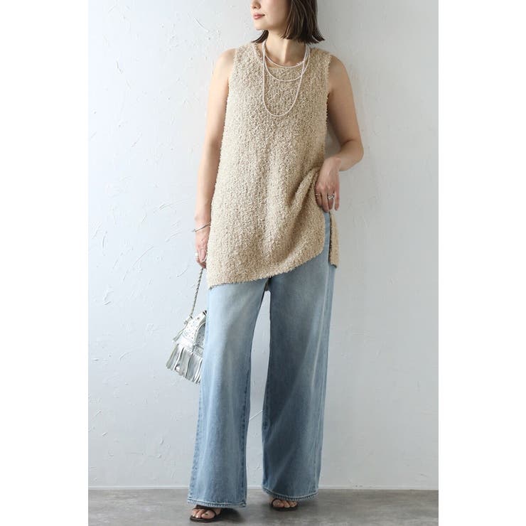 リボンヤーンニットベスト 77-003789 | BONJOUR SAGAN | 詳細画像1 