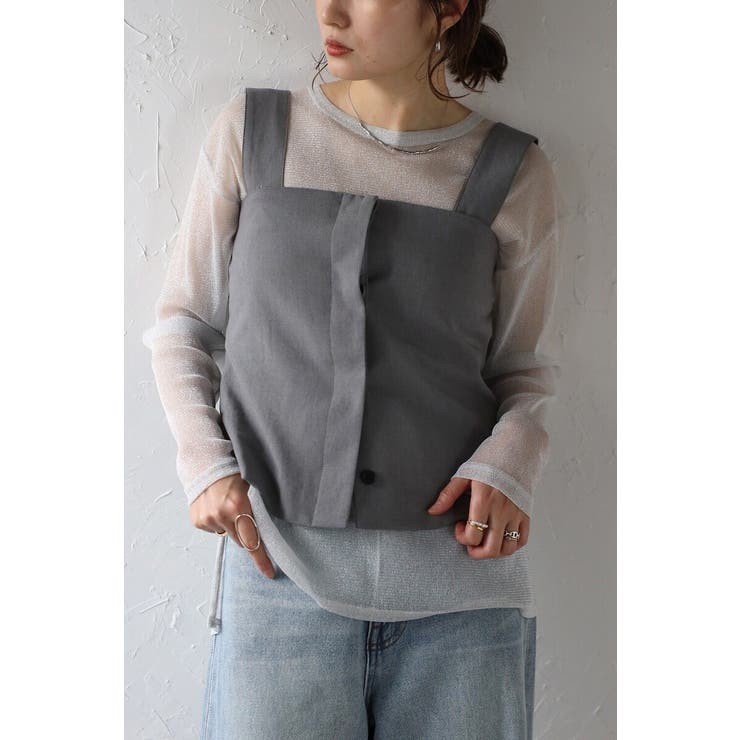 GRAY | フロントオープンビスチェ 77-003791 | BONJOUR SAGAN