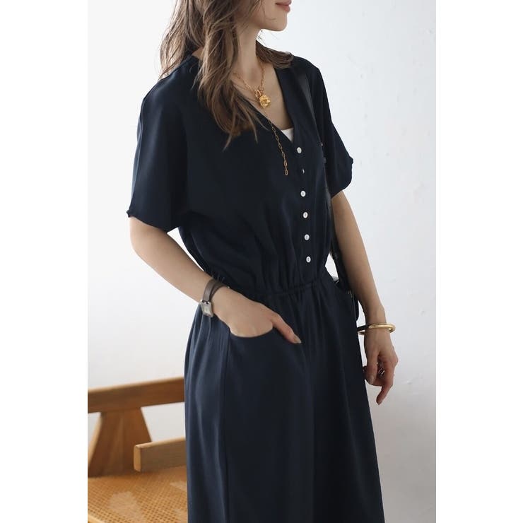 ウエスト切替Vネックオールインワン 77-003799 | BONJOUR SAGAN | 詳細画像6 