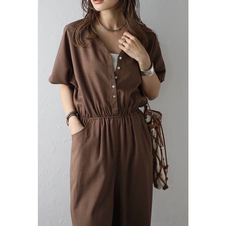 ウエスト切替Vネックオールインワン 77-003799 | BONJOUR SAGAN | 詳細画像10 