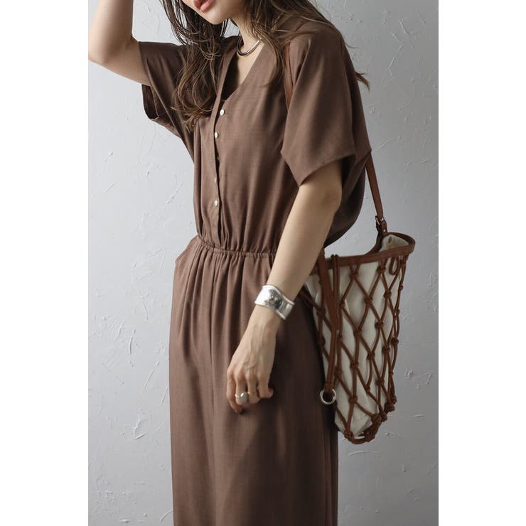 ウエスト切替Vネックオールインワン 77-003799 | BONJOUR SAGAN | 詳細画像12 