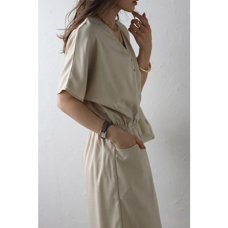 ウエスト切替Vネックオールインワン 77-003799 | BONJOUR SAGAN | 詳細画像17 