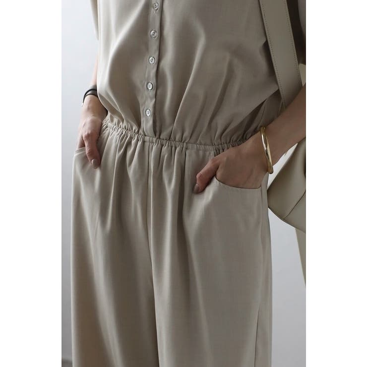 ウエスト切替Vネックオールインワン 77-003799 | BONJOUR SAGAN | 詳細画像24 