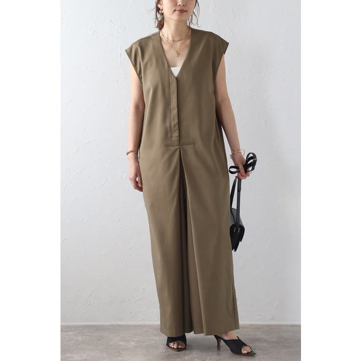 フロントタックVネックオールインワン 77-003813 | BONJOUR SAGAN | 詳細画像1 