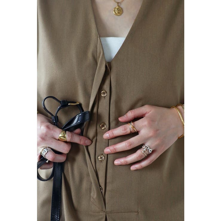 フロントタックVネックオールインワン 77-003813 | BONJOUR SAGAN | 詳細画像9 