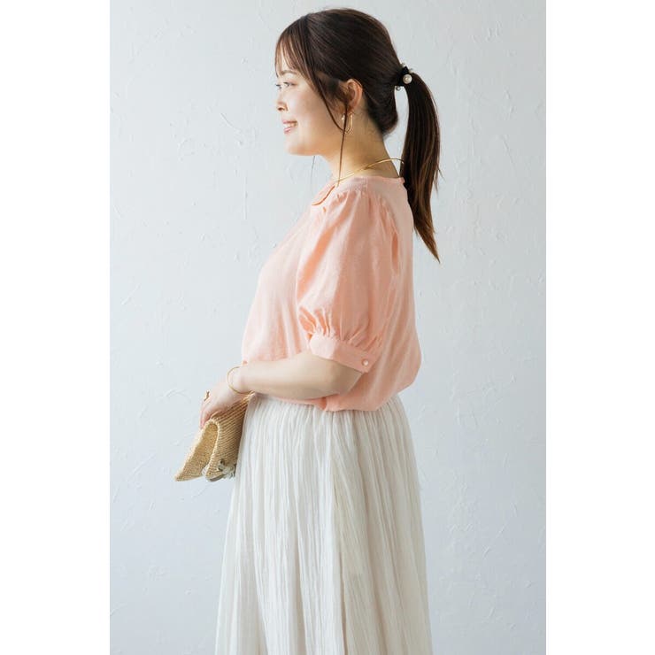 ボリューム半袖シアーブラウス 77-003815 | BONJOUR SAGAN | 詳細画像7 