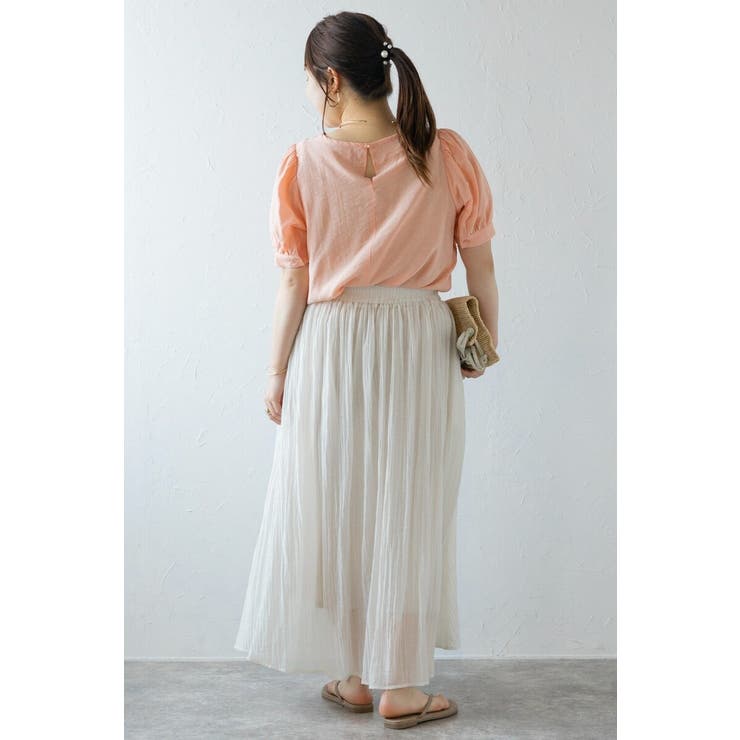 ボリューム半袖シアーブラウス 77-003815 | BONJOUR SAGAN | 詳細画像10 