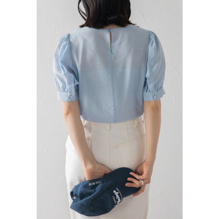 ボリューム半袖シアーブラウス 77-003815 | BONJOUR SAGAN | 詳細画像23 