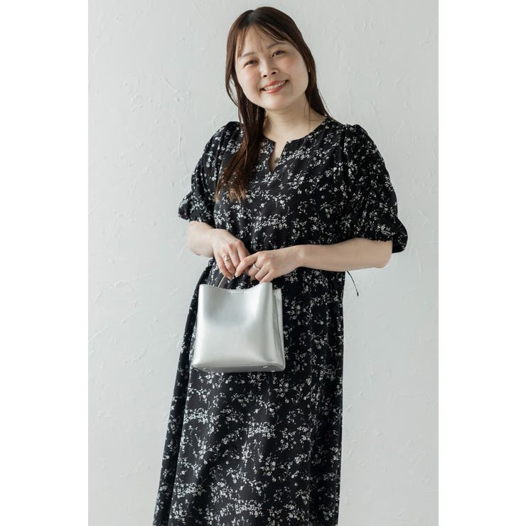 ウエストドロストリボン花柄ワンピース 77-003821 | BONJOUR SAGAN | 詳細画像1 