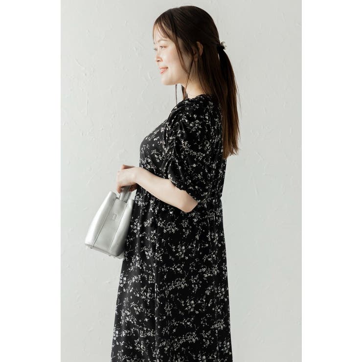 ウエストドロストリボン花柄ワンピース 77-003821 | BONJOUR SAGAN | 詳細画像3 