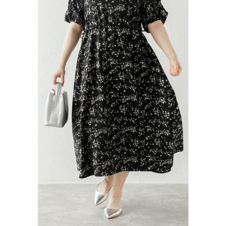 ウエストドロストリボン花柄ワンピース 77-003821 | BONJOUR SAGAN | 詳細画像7 