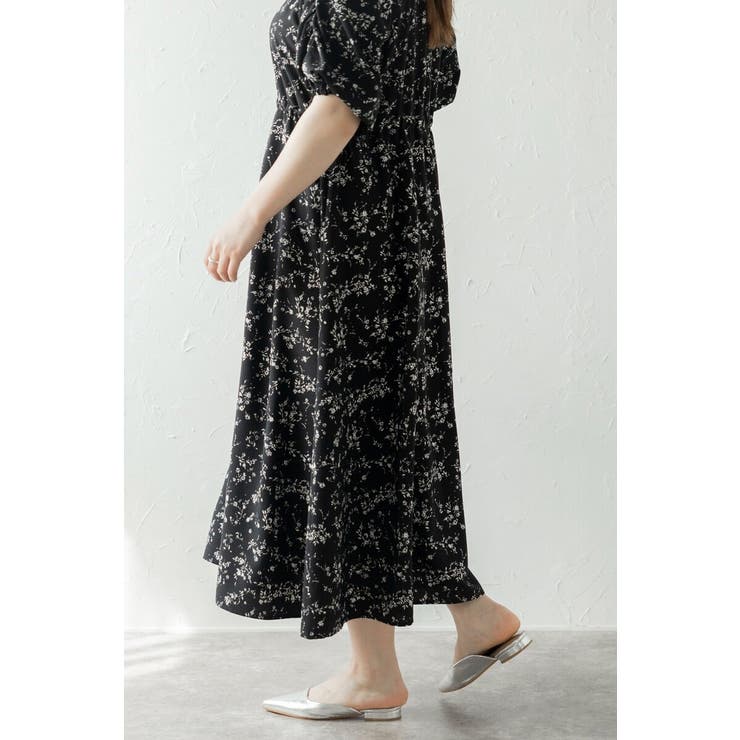 ウエストドロストリボン花柄ワンピース 77-003821 | BONJOUR SAGAN | 詳細画像8 