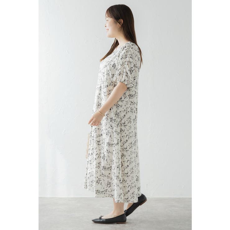 ウエストドロストリボン花柄ワンピース 77-003821 | BONJOUR SAGAN | 詳細画像11 