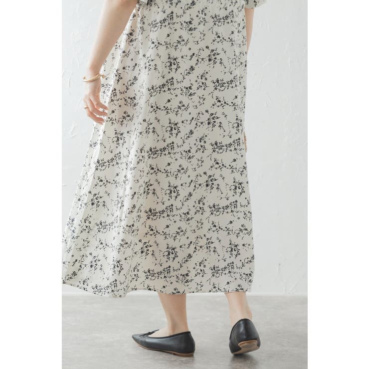 ウエストドロストリボン花柄ワンピース 77-003821 | BONJOUR SAGAN | 詳細画像18 