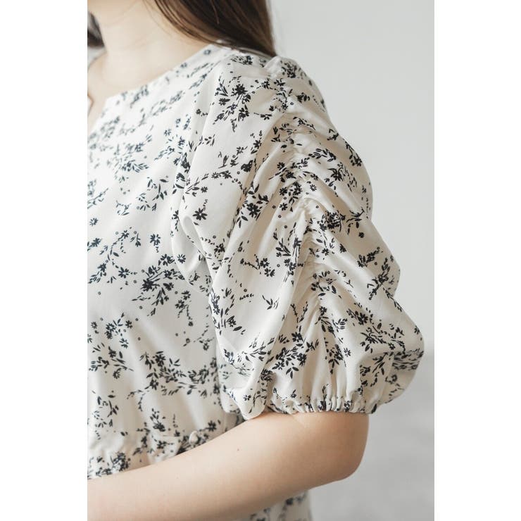 ウエストドロストリボン花柄ワンピース 77-003821 | BONJOUR SAGAN | 詳細画像20 