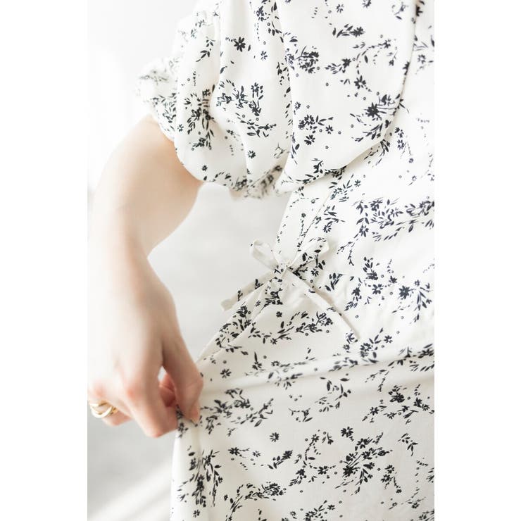 ウエストドロストリボン花柄ワンピース 77-003821 | BONJOUR SAGAN | 詳細画像22 