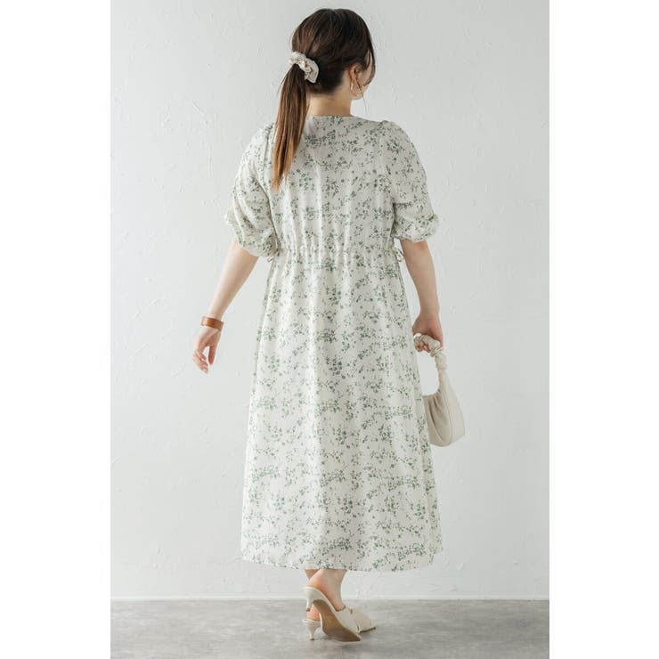 ウエストドロストリボン花柄ワンピース 77-003821 | BONJOUR SAGAN | 詳細画像27 