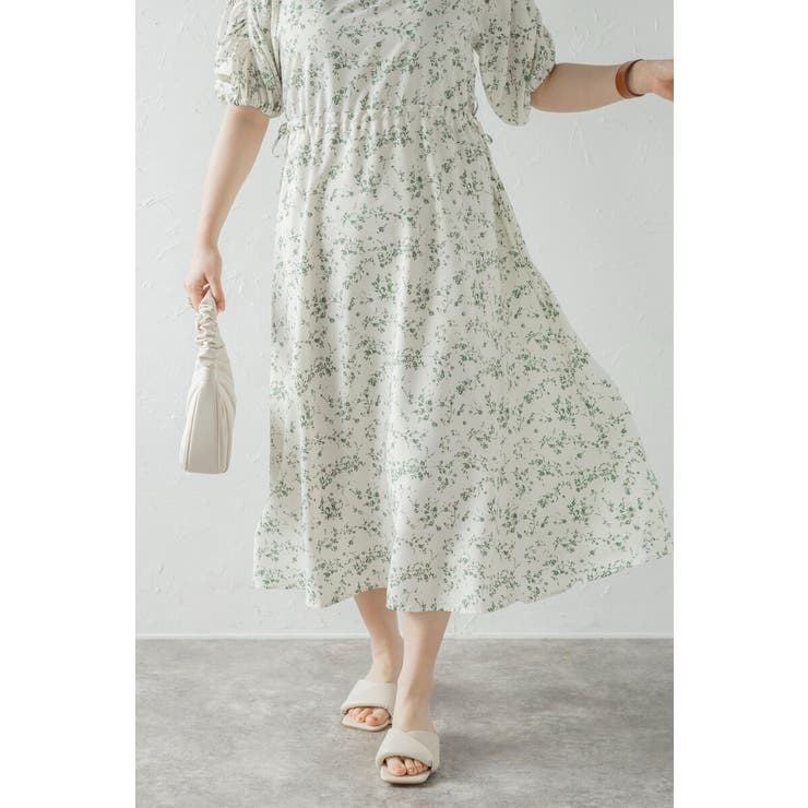 ウエストドロストリボン花柄ワンピース 77-003821 | BONJOUR SAGAN | 詳細画像29 