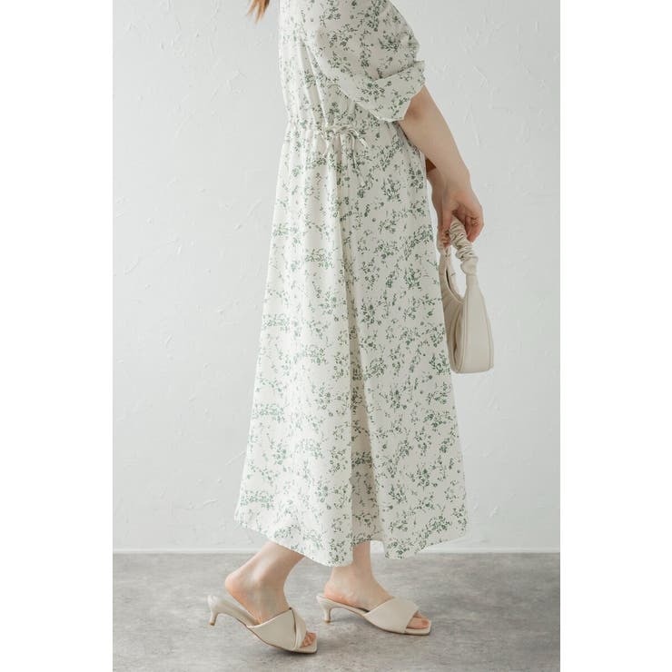 ウエストドロストリボン花柄ワンピース 77-003821 | BONJOUR SAGAN | 詳細画像30 