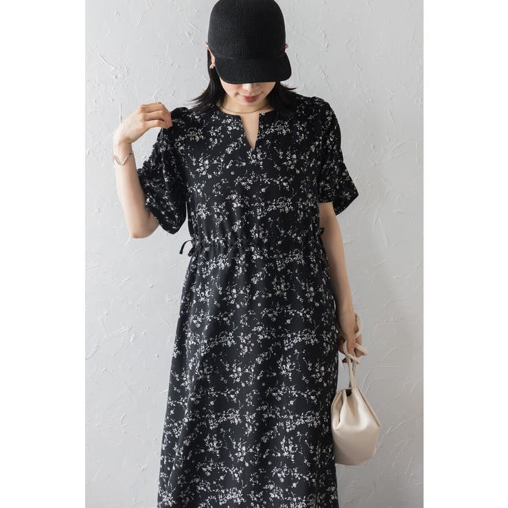 ウエストドロストリボン花柄ワンピース 77-003821 | BONJOUR SAGAN | 詳細画像35 