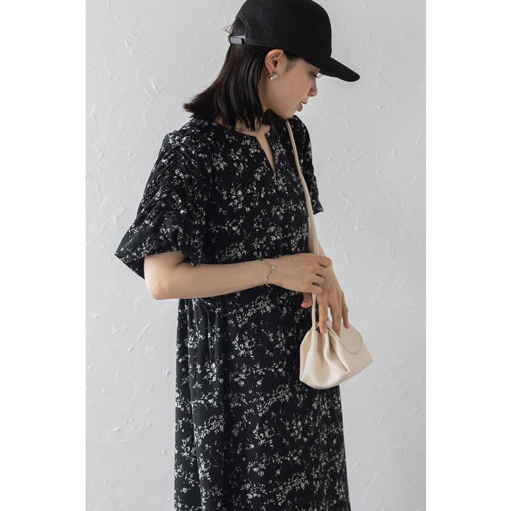 ウエストドロストリボン花柄ワンピース 77-003821 | BONJOUR SAGAN | 詳細画像37 