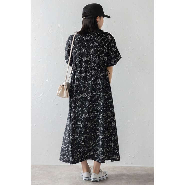 ウエストドロストリボン花柄ワンピース 77-003821 | BONJOUR SAGAN | 詳細画像38 