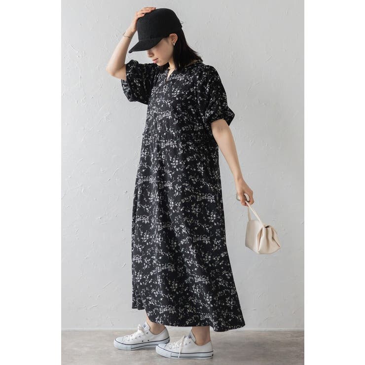 ウエストドロストリボン花柄ワンピース 77-003821 | BONJOUR SAGAN | 詳細画像41 